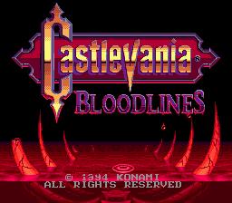 Castlevania Bloodlines : Enhanced Colors — sstitle (WOR)