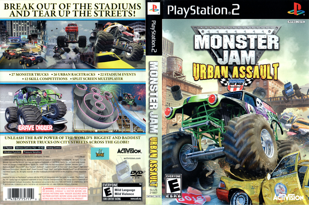 Monster Jam - Urban Assault — box-texture (US)