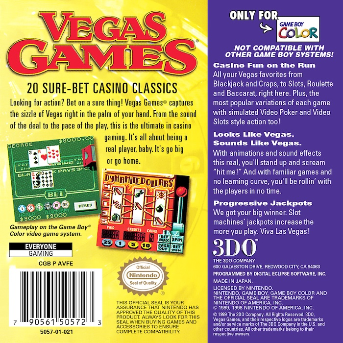 Vegas Games — box-2D-back (US)