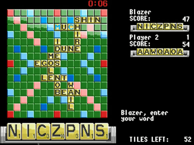 Computer Scrabble — ss (WOR)