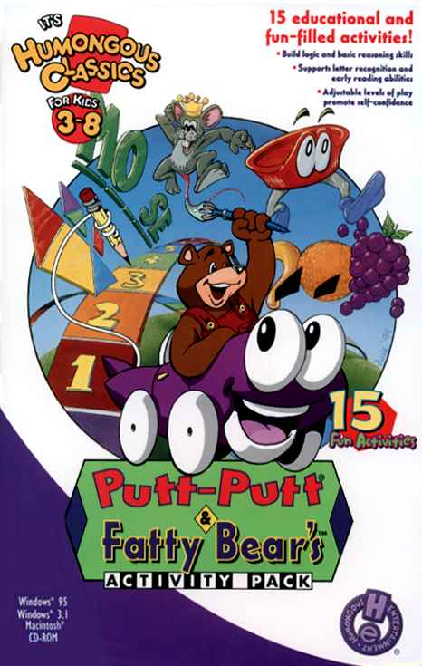Putt-Putt & Fatty Bear's Activity Pack box art