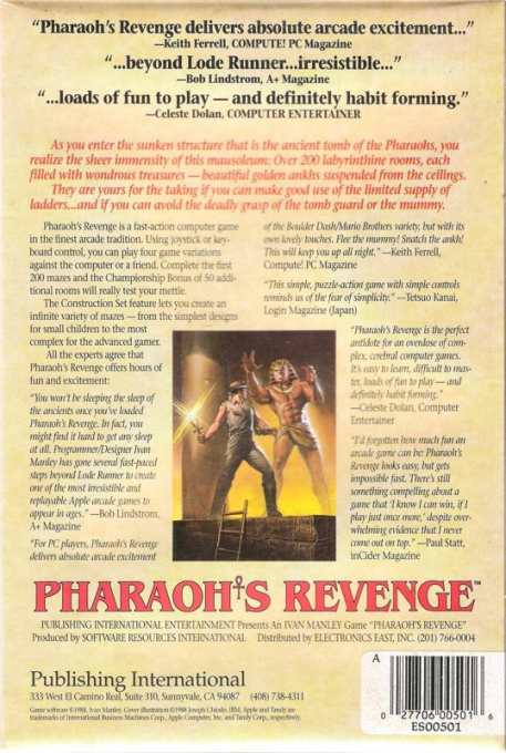 Pharaoh's Revenge — box-2D-back (US)