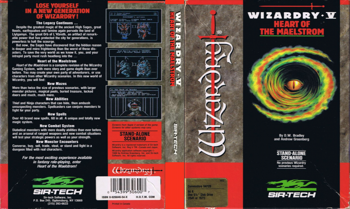 Wizardry 5 - Heart Of The Maelstrom — box-texture (US)