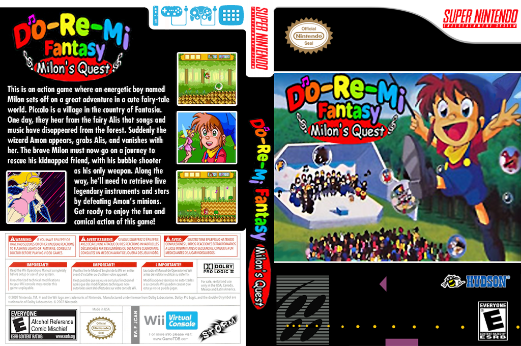 DoReMi Fantasy - Milon's Dokidoki Adventure — box-texture (US)