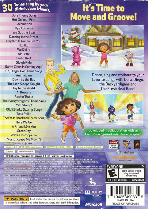 Nickelodeon Dance — box-2D-back (US)