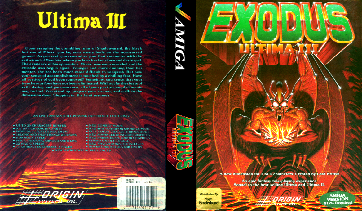 Ultima III - Exodus — box-texture (US)