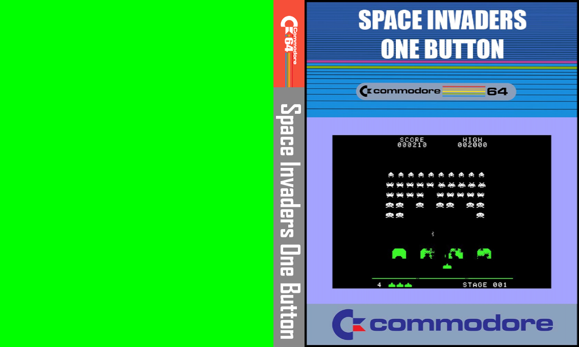 Space Invaders One Button — box-texture (CUS)