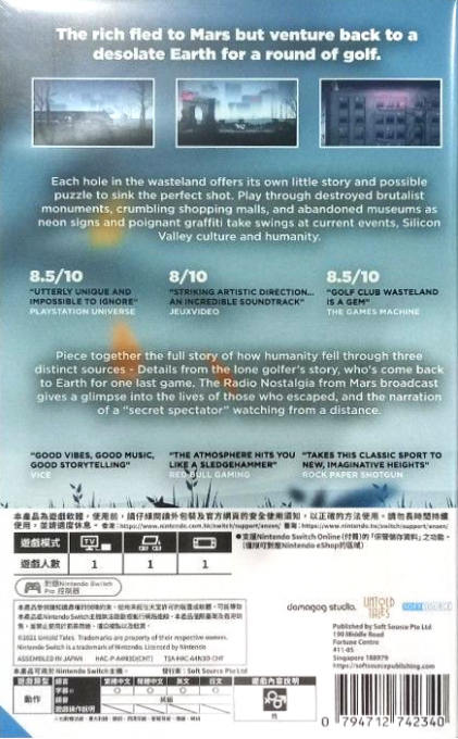 Golf Club - Wasteland — box-2D-back (WOR)
