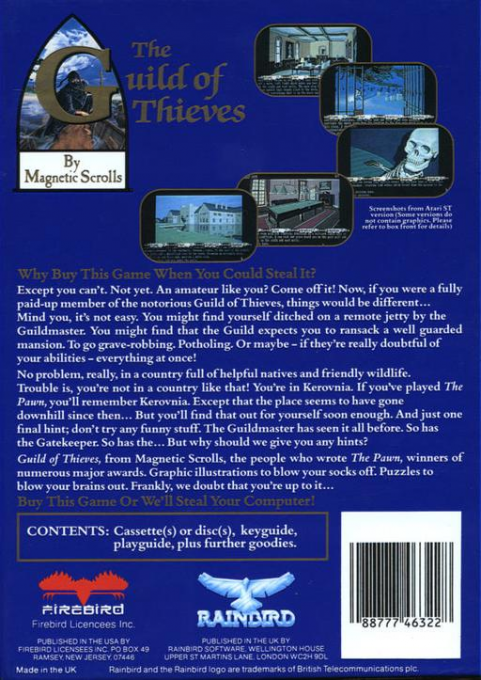 Guild of Thieves, The — box-2D-back (EU)