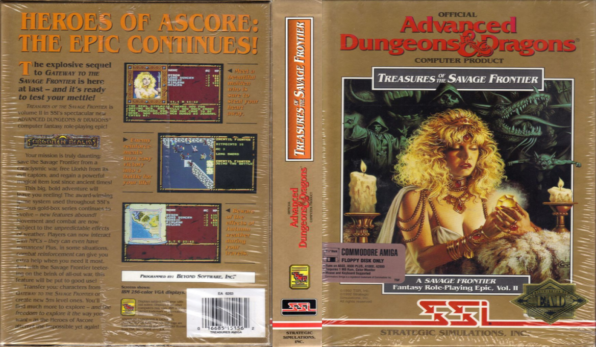 Advanced Dungeons & Dragons - Treasures of the Savage Frontier - A Savage Frontier Fantasy Role-Playing Epic, Vol.II — box-texture (US)