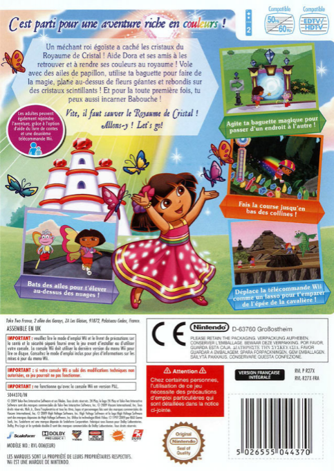 Nickelodeon Dora the Explorer - Dora Saves the Crystal Kingdom — box-2D-back (FR)