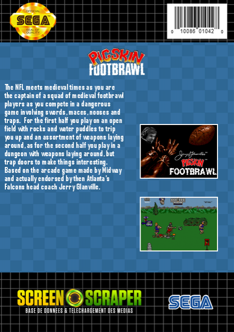 Jerry Glanville's Pigskin Footbrawl — box-2D-back (SS)
