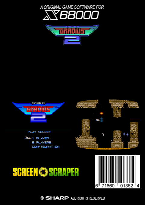 Nemesis '94 Gradius 2 — box-2D-back (SS)