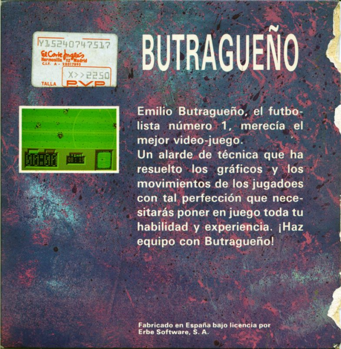 Emilio Butragueno Futbol — box-2D-back (SP)