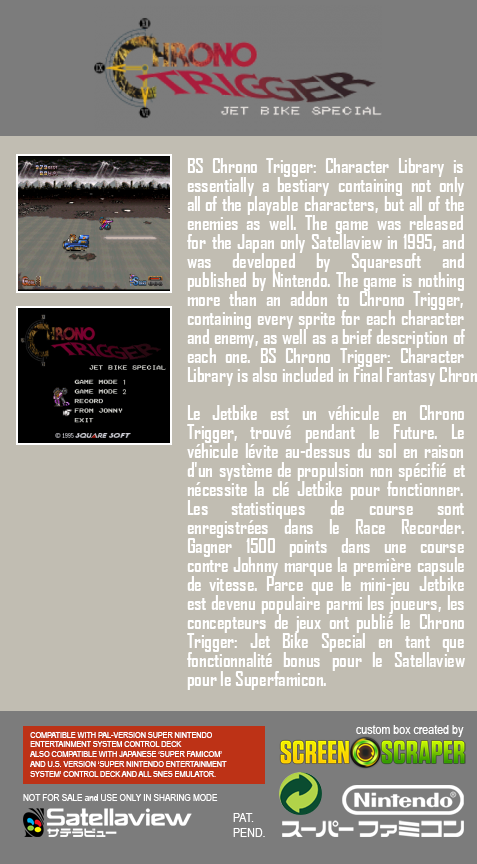 Chrono Trigger - Character Zukan — box-2D-back (SS)