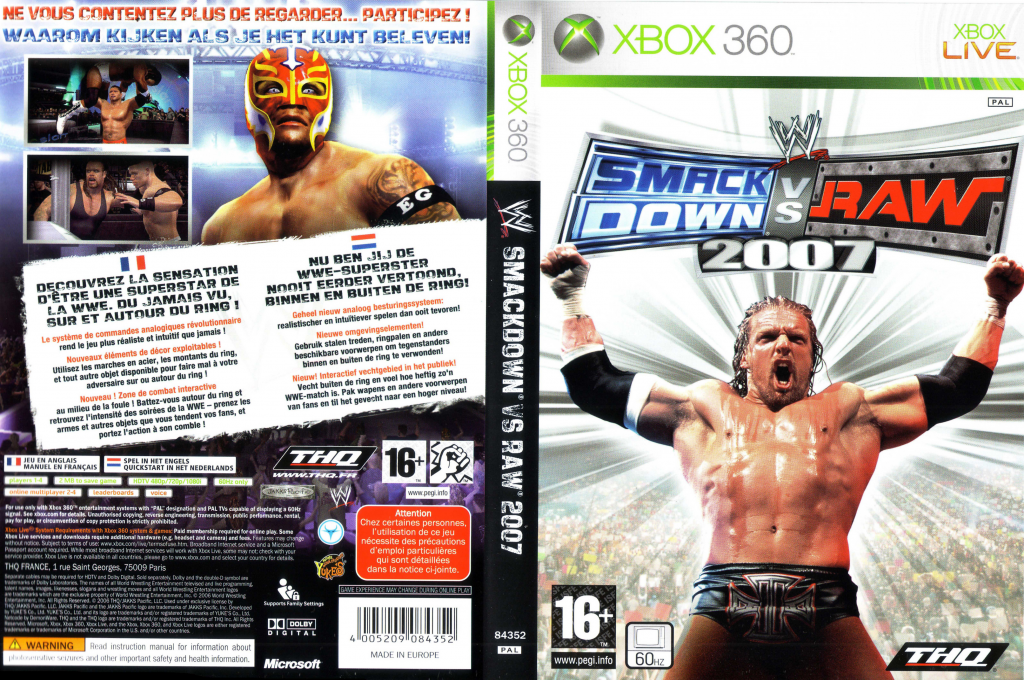 WWE SmackDown vs. Raw 2007 — box-texture (FR)