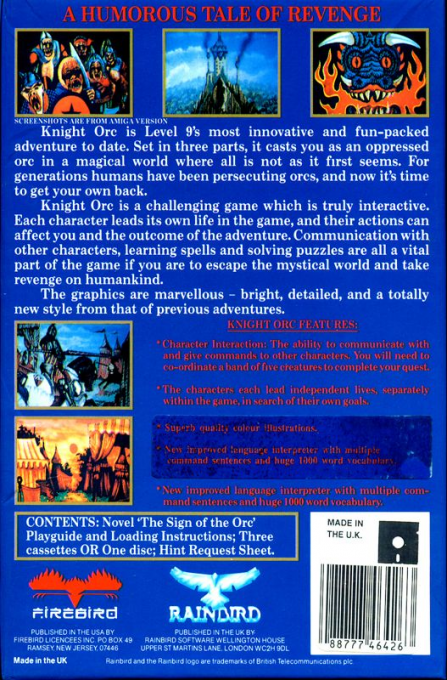 Knight Orc - Graphic Version — box-2D-back (US)