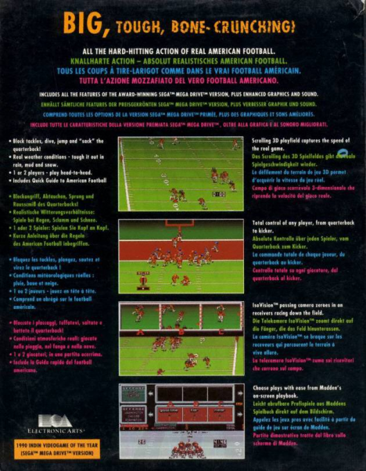 John Madden Football — box-2D-back (EU)