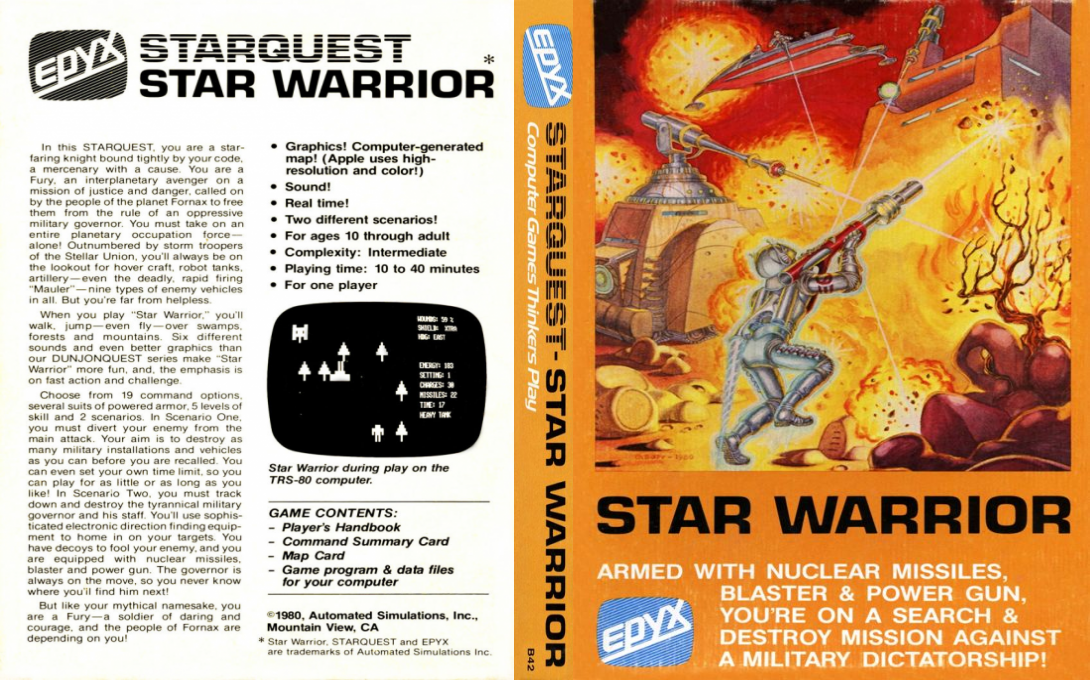 Starquest - Star Warrior — box-texture (US)