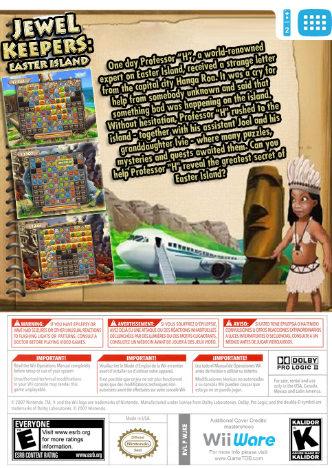 Gardiens Du Joyau - L'ile De Pâques, Les — box-2D-back (US)