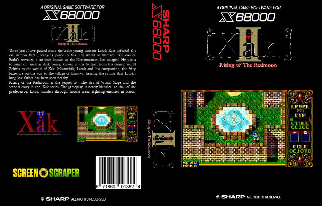 Xak 2 - Rising of the Redmoon — box-texture (SS)