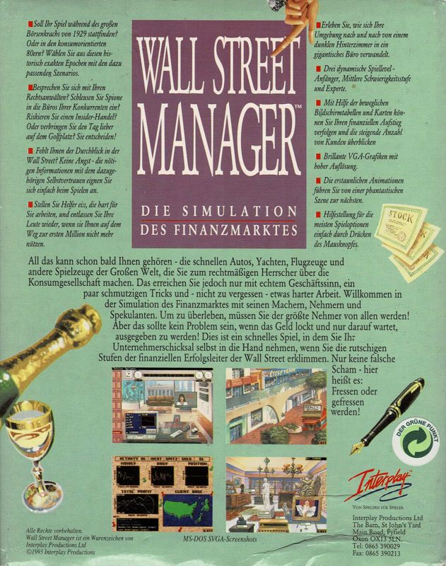 Rags To Riches The Financial Market Simulation — box-2D-back (DE)