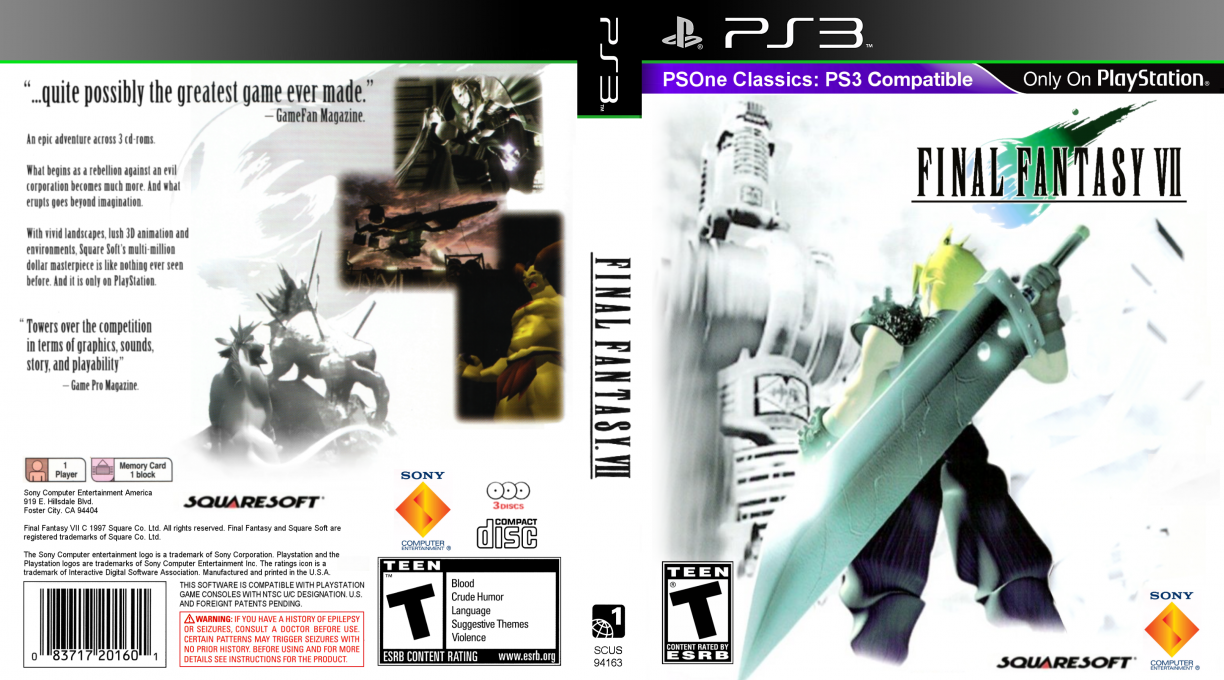 Final Fantasy 7 — box-texture (US)
