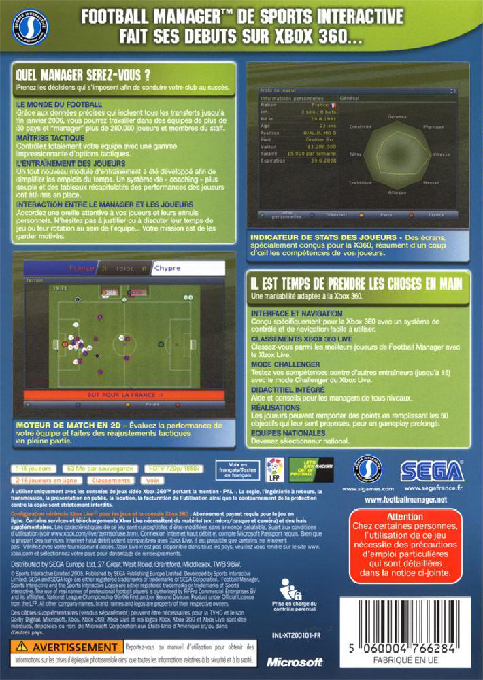 Football Manager 2006 — box-2D-back (FR)