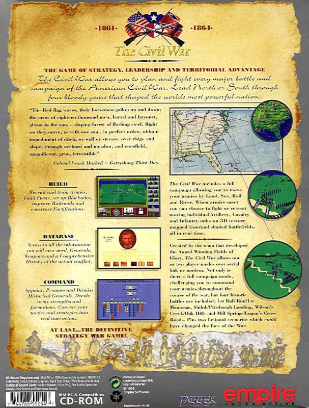 Civil War - Master Players Edition, The — box-2D-back (US)
