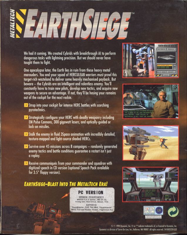 Metaltech - Earthsiege — box-2D-back (EU)