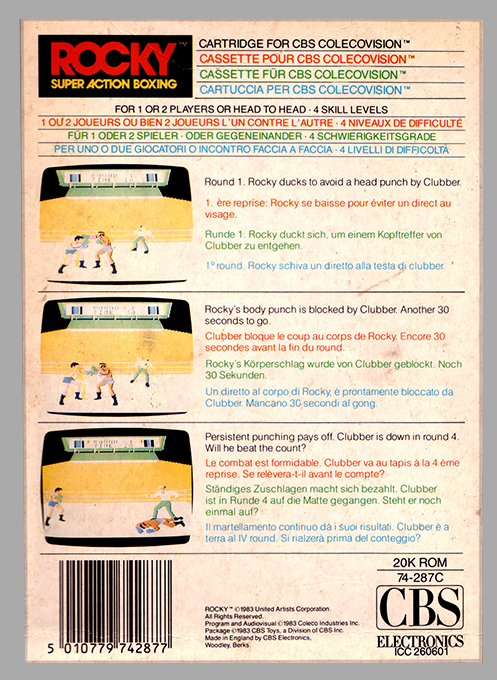 Rocky - Super Action Boxing — box-2D-back (EU)