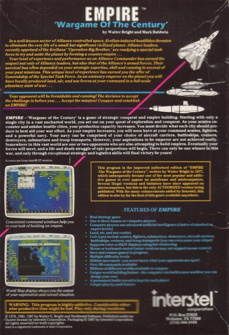 Empire - Wargame Of The Century — box-2D-back (US)