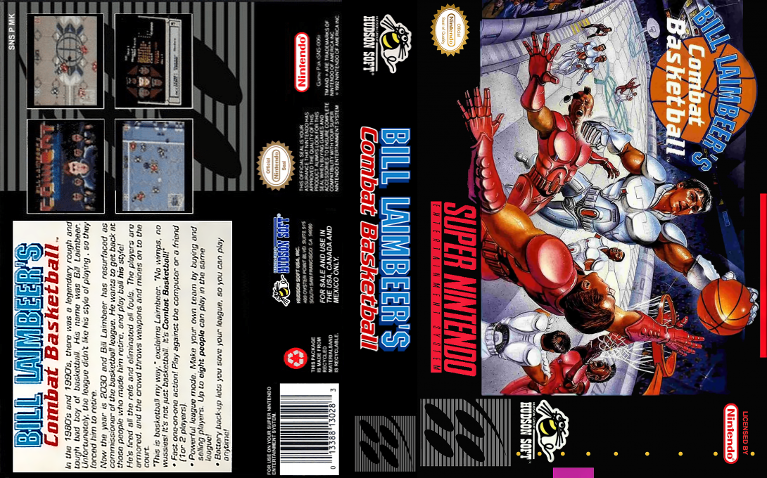 Bill Laimbeer's Combat Basketball — box-texture (US)