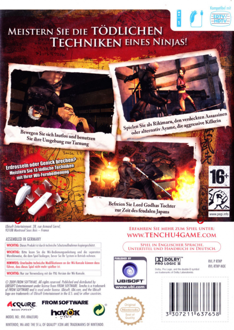 Tenchu 4 — box-2D-back (DE)