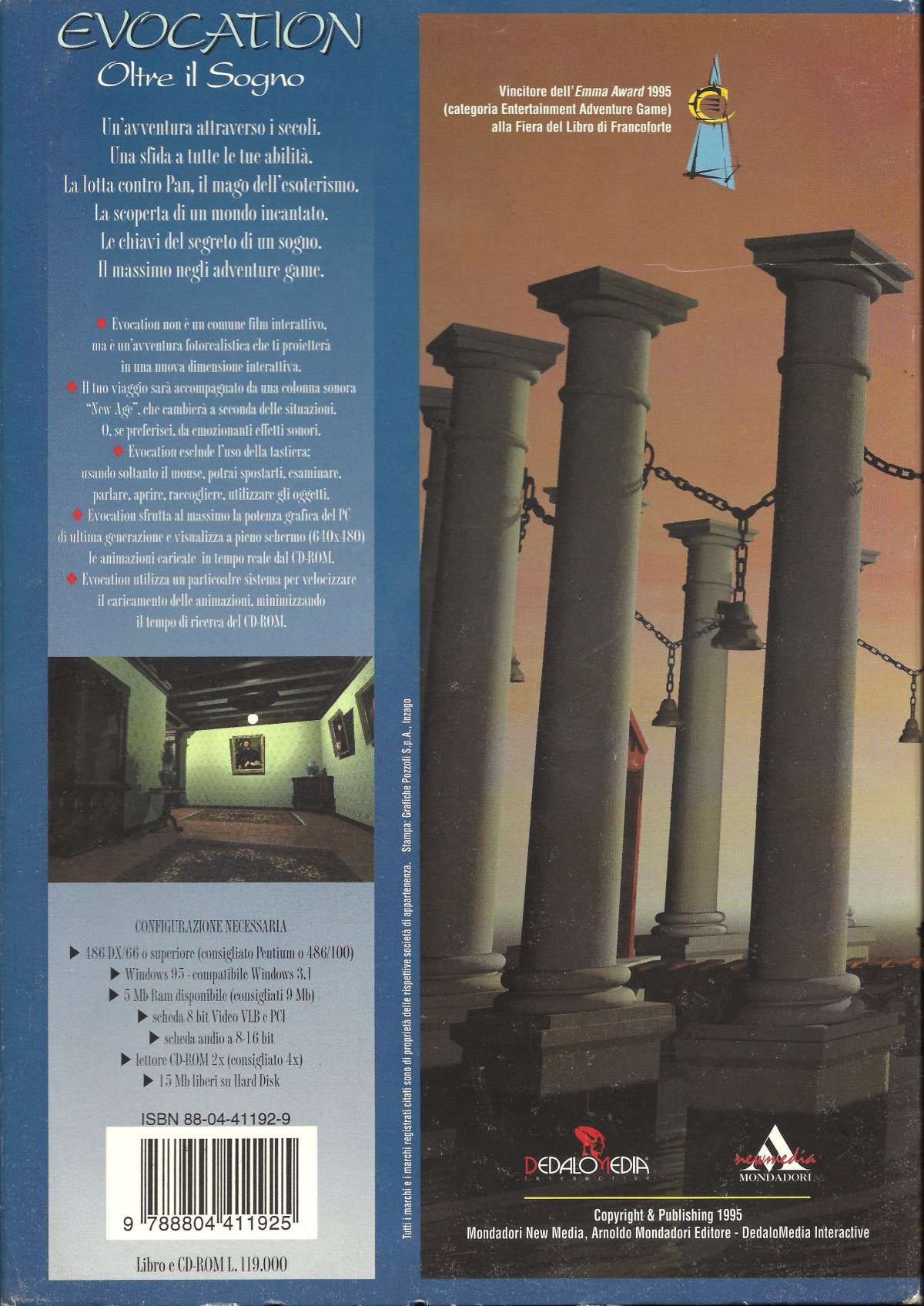 Evocation: Beyond the Dream — box-2D-back (IT)