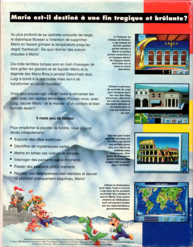 Mario Is Missing! — box-2D-back (FR)