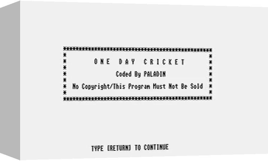 One Day Cricket — box-3D (WOR)