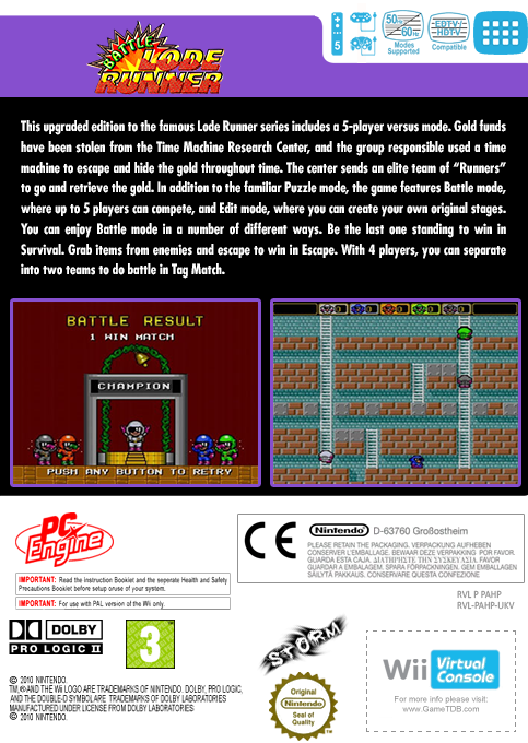 Battle Lode Runner — box-2D-back (EU)