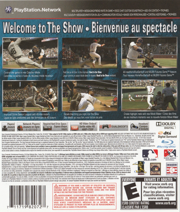MLB 10 - The Show — box-2D-back (CA)
