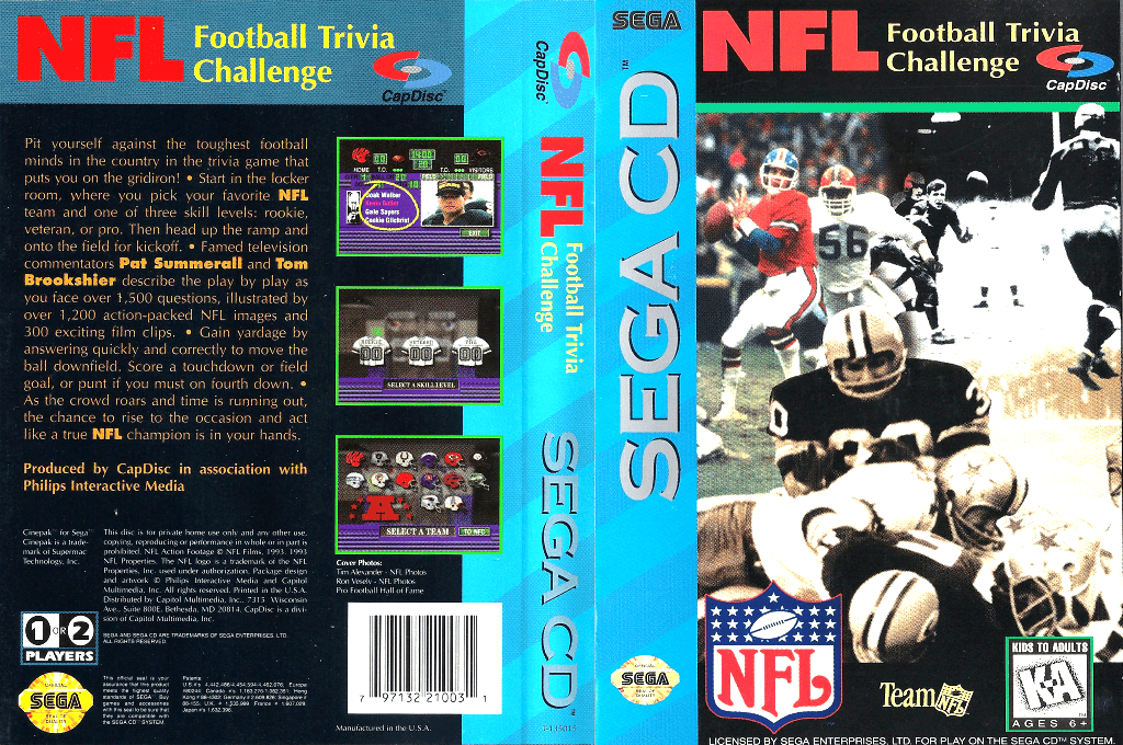 NFL Football Trivia Challenge — box-texture (US)