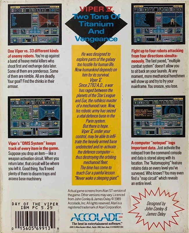 Day Of The Viper — box-2D-back (EU)