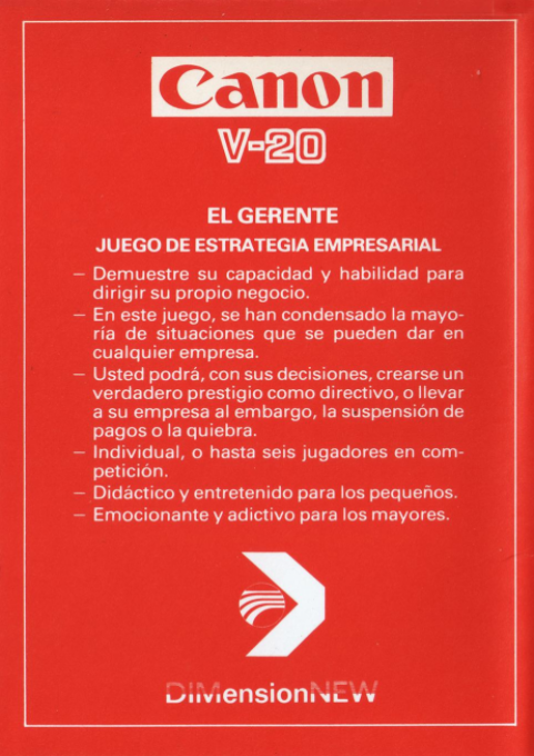 Gerente, El — box-2D-back (SP)