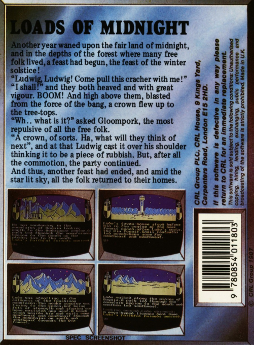Loads of Midnight — box-2D-back (EU)