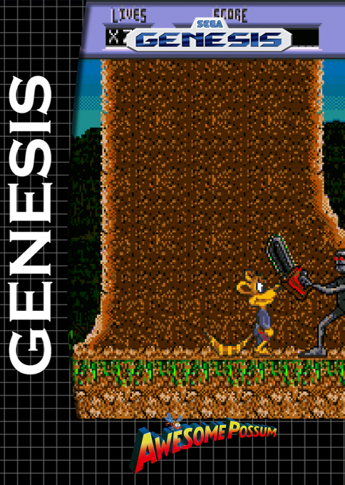Awesome Possum Kicks Dr. Machino's Butt! — box-2D (SS)