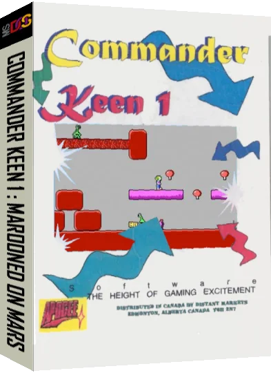 Commander Keen 1 - Marooned On Mars — box-3D (US)