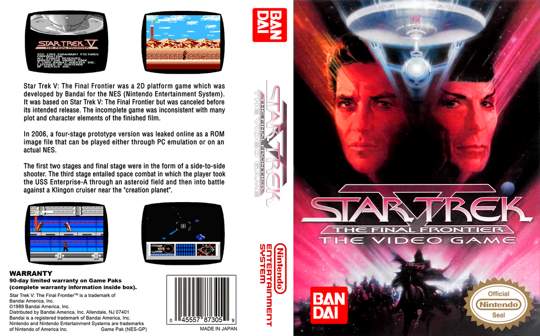 Star Trek V - The Final Frontier — box-texture (US)