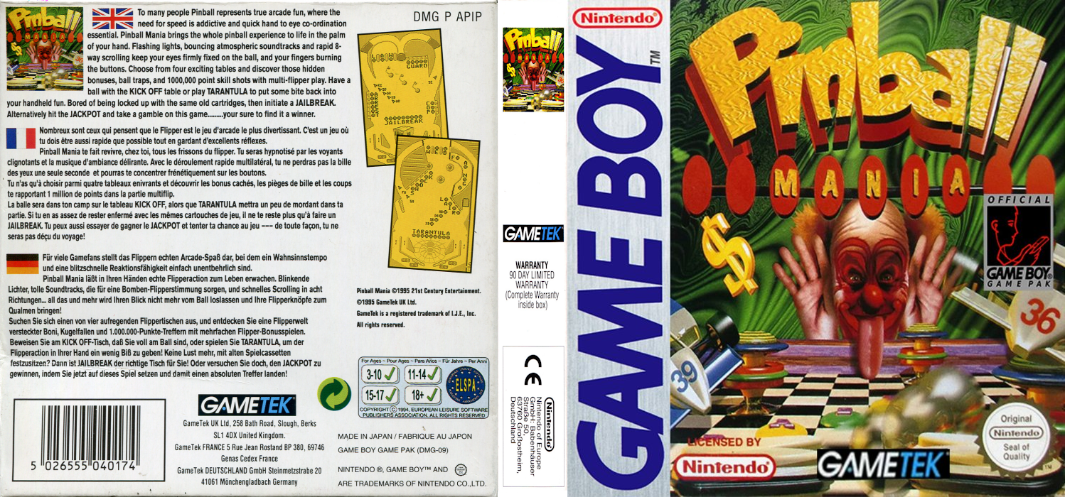 Pinball Mania — box-texture (EU)