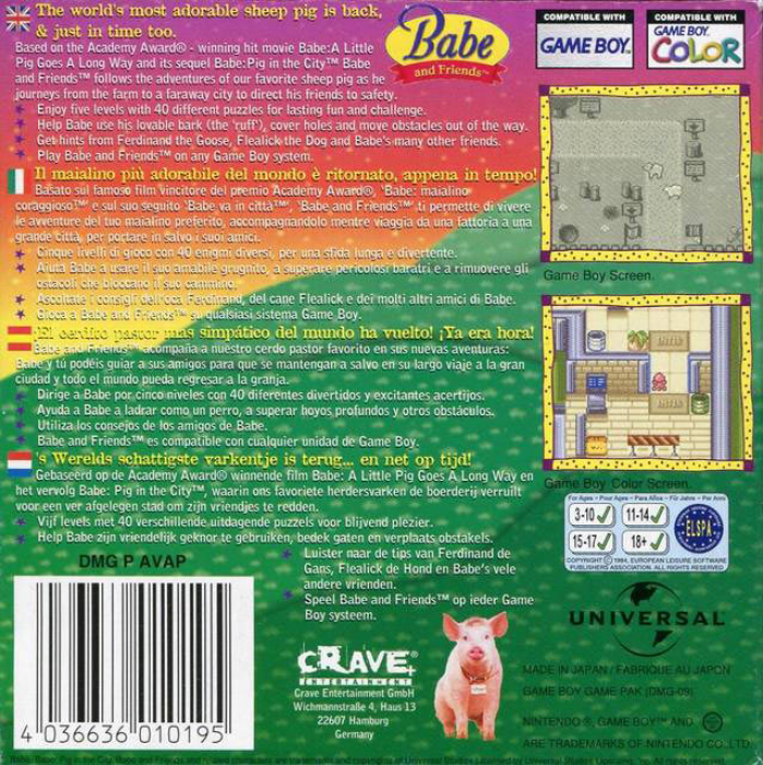 Babe and Friends — box-2D-back (EU)