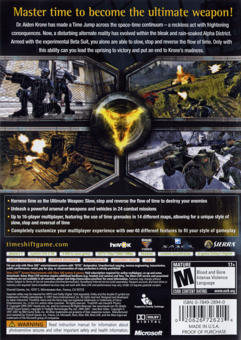 TimeShift — box-2D-back (US)