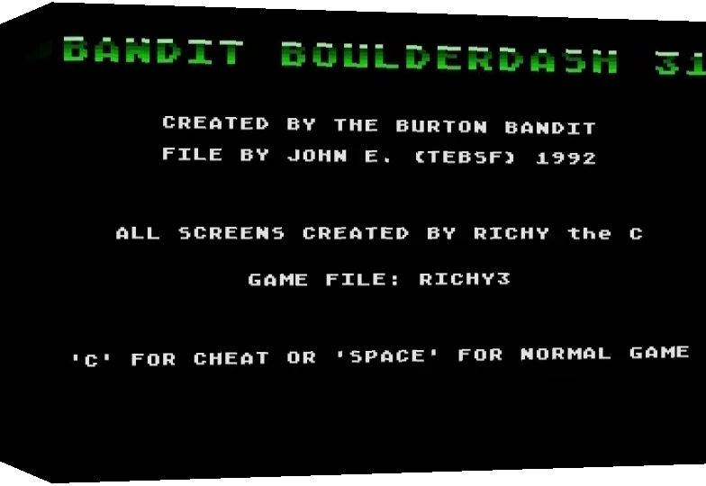 Bandit Boulderdash 31 — box-3D (WOR)